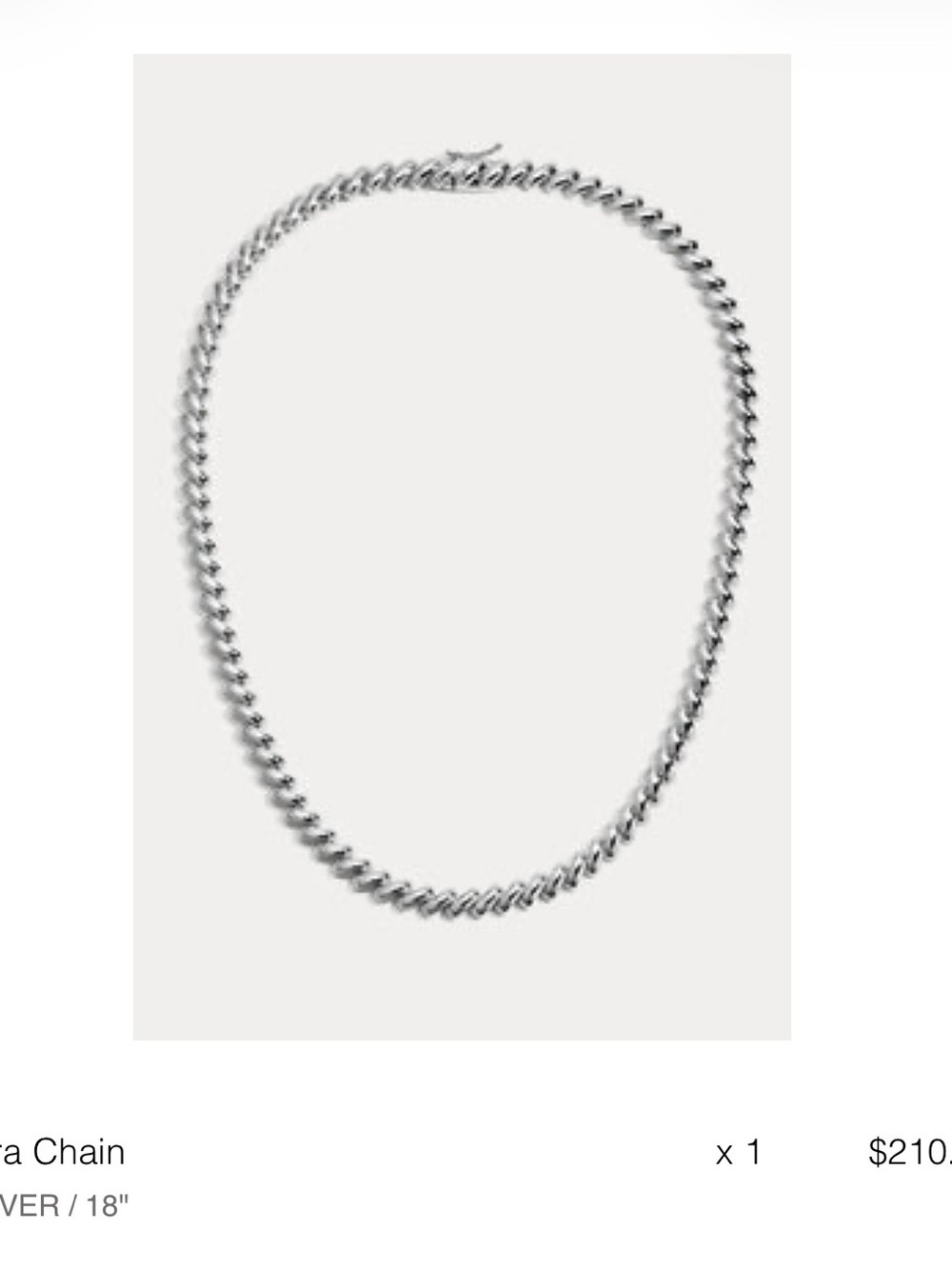 Polished Cuban Link Necklace in Silver